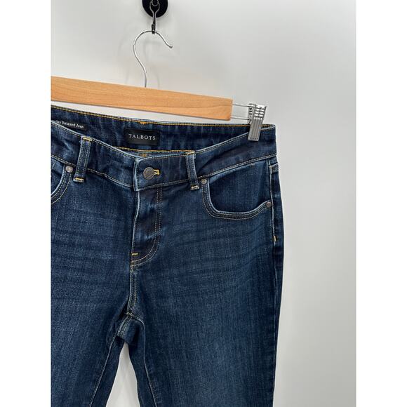 Talbots Corsica Wash Everyday Relaxed Jean Denim Cotton Blend Womens Size 4P - Picture 6 of 9